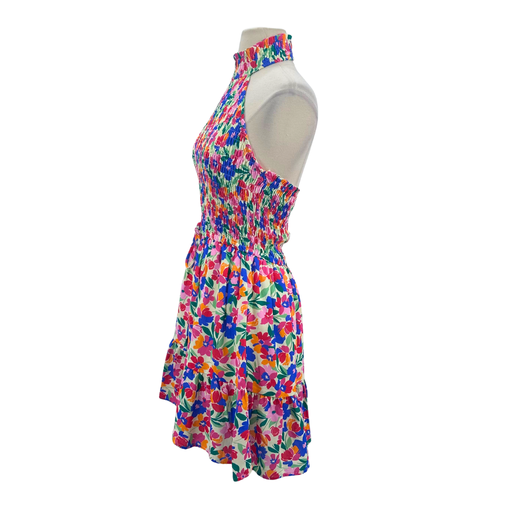 vici dresses Soft Bloom Floral Shift Mini Dress in Ivory Floral Lightweight crepe jersey with a stunning floral print Women's VICI Collection Dresses |
