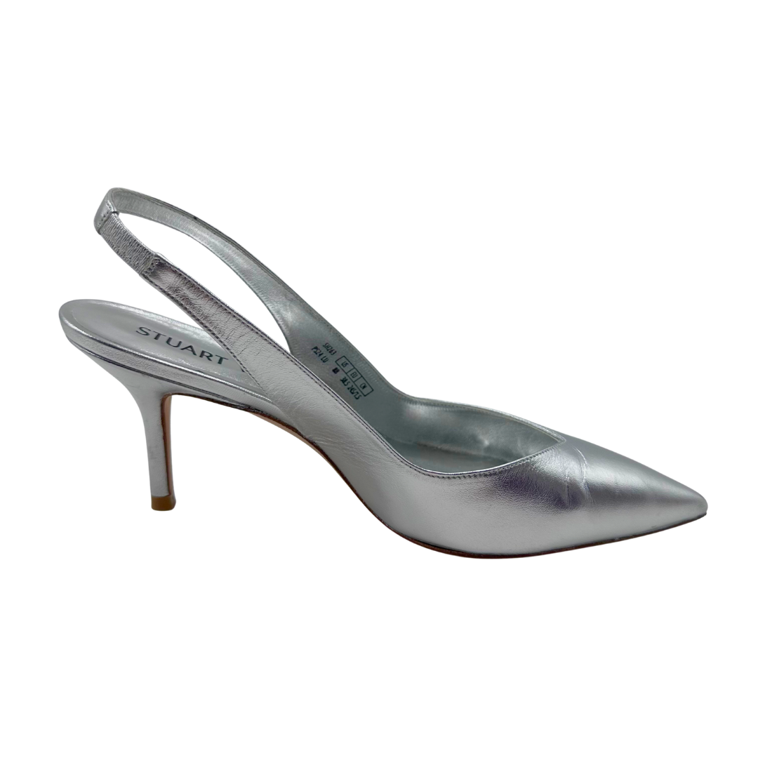 Stuart Weitzman 8 Silver Heels