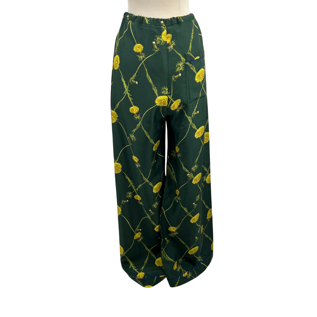 Burberry Green Floral Pants