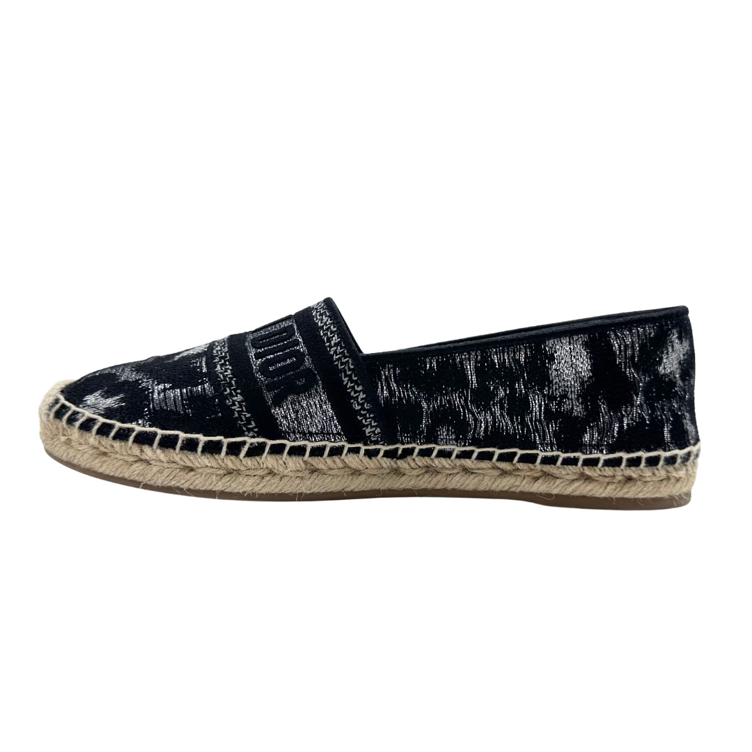Dior 8 39 Granville Mizza Lurex Logo  Espadrille