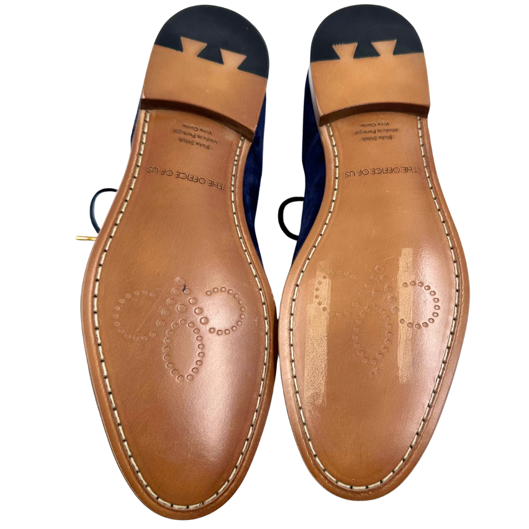 The Office Of US 7 37 Navy Suede Oxfords