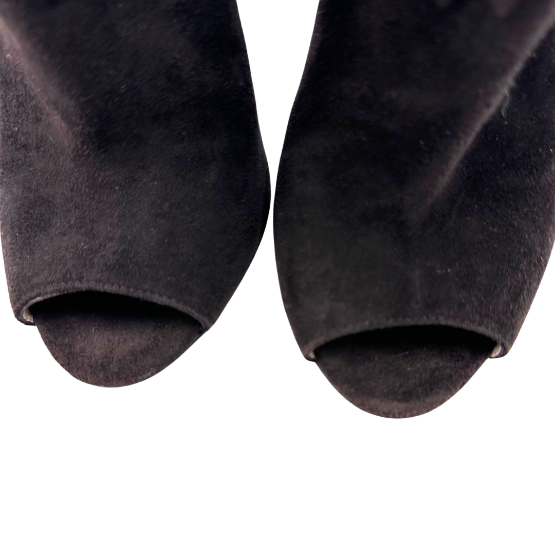 Prada 5 35 Brown Suede Booties