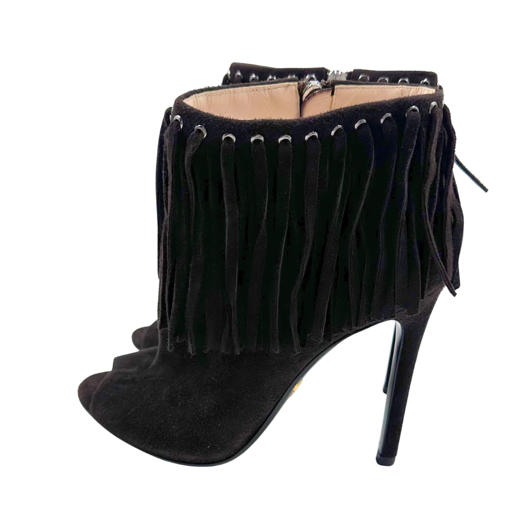 Prada 5 35 Brown Suede Booties