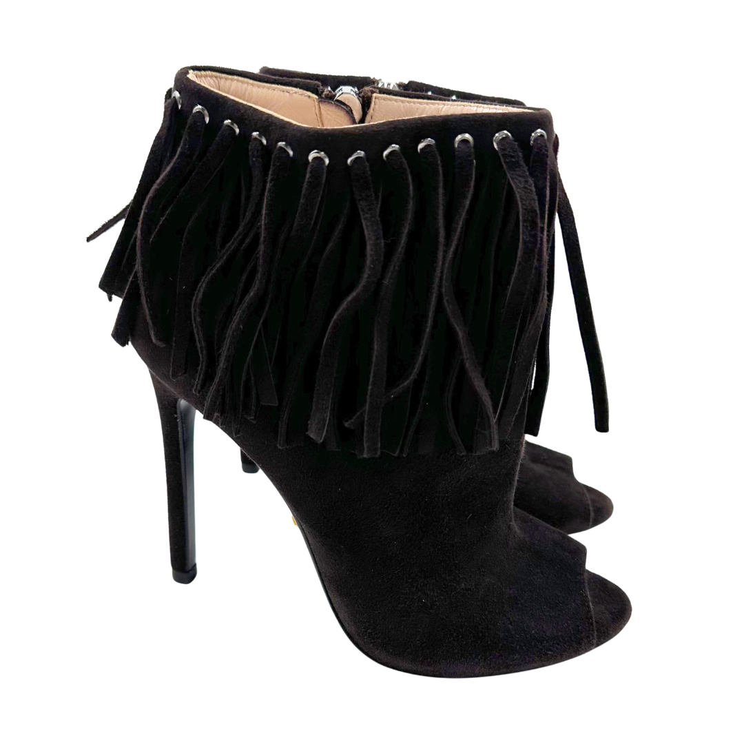 Prada 5 35 Brown Suede Booties