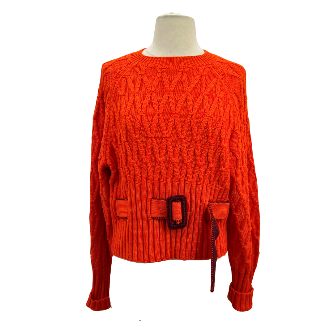 Victoria Beckham Orange Knit Top