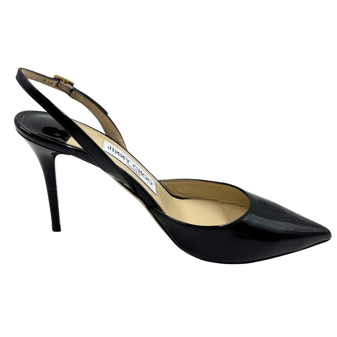 Jimmy Choo 37 Black Tilly Heels