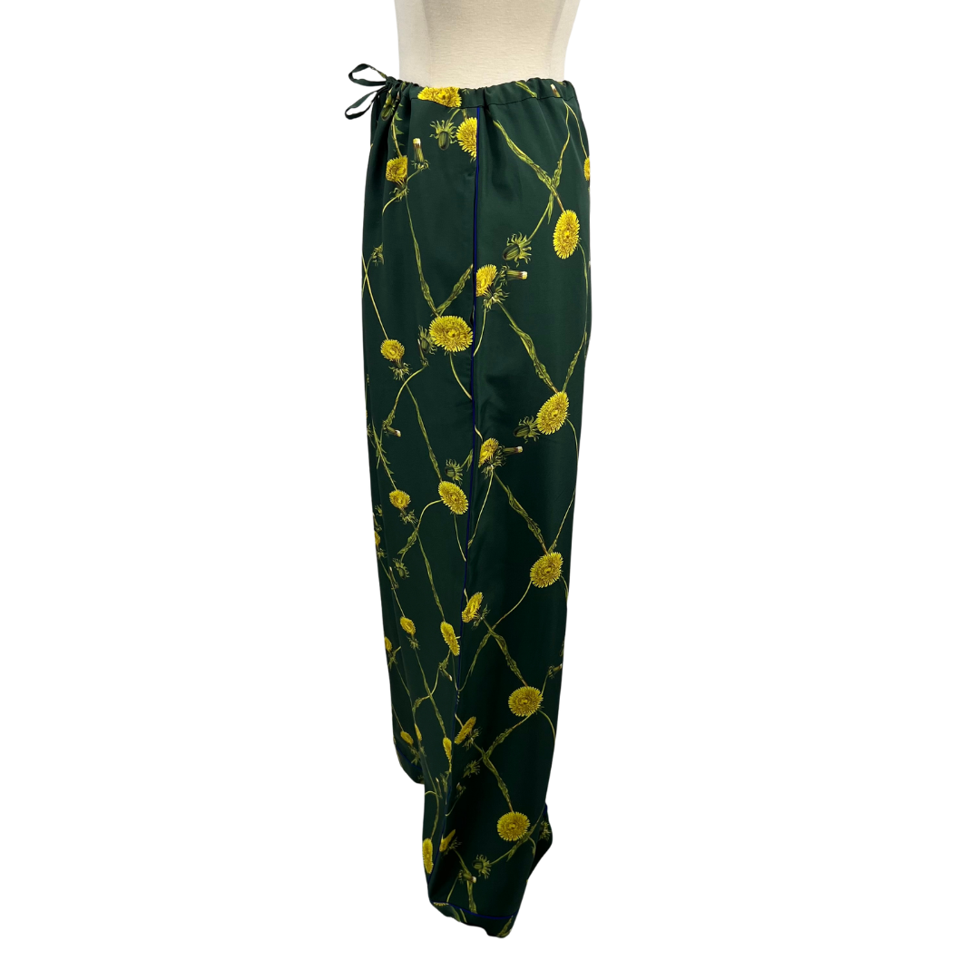 Burberry Green Floral Pants