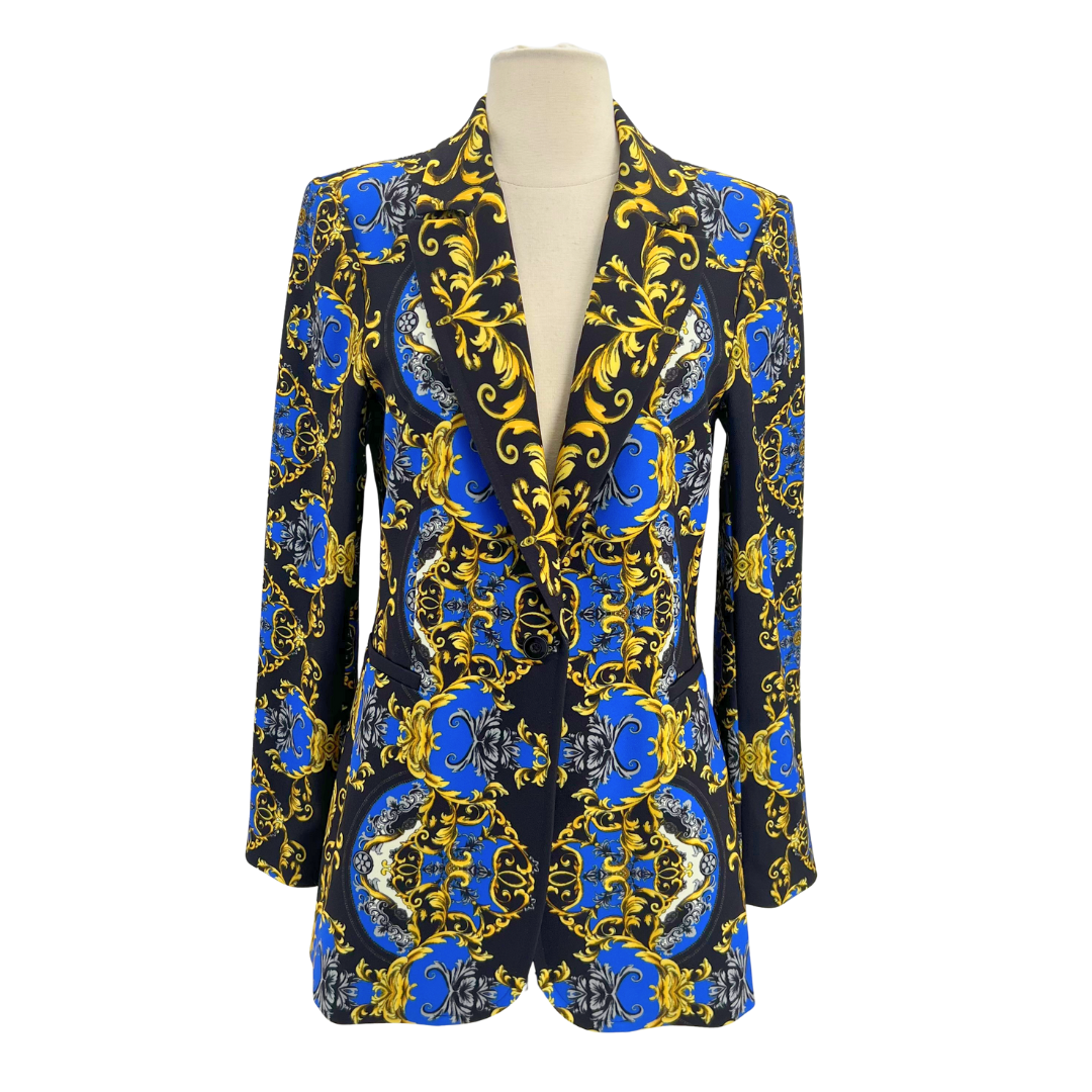Alice + Olivia Black/Royal Blue Blazer