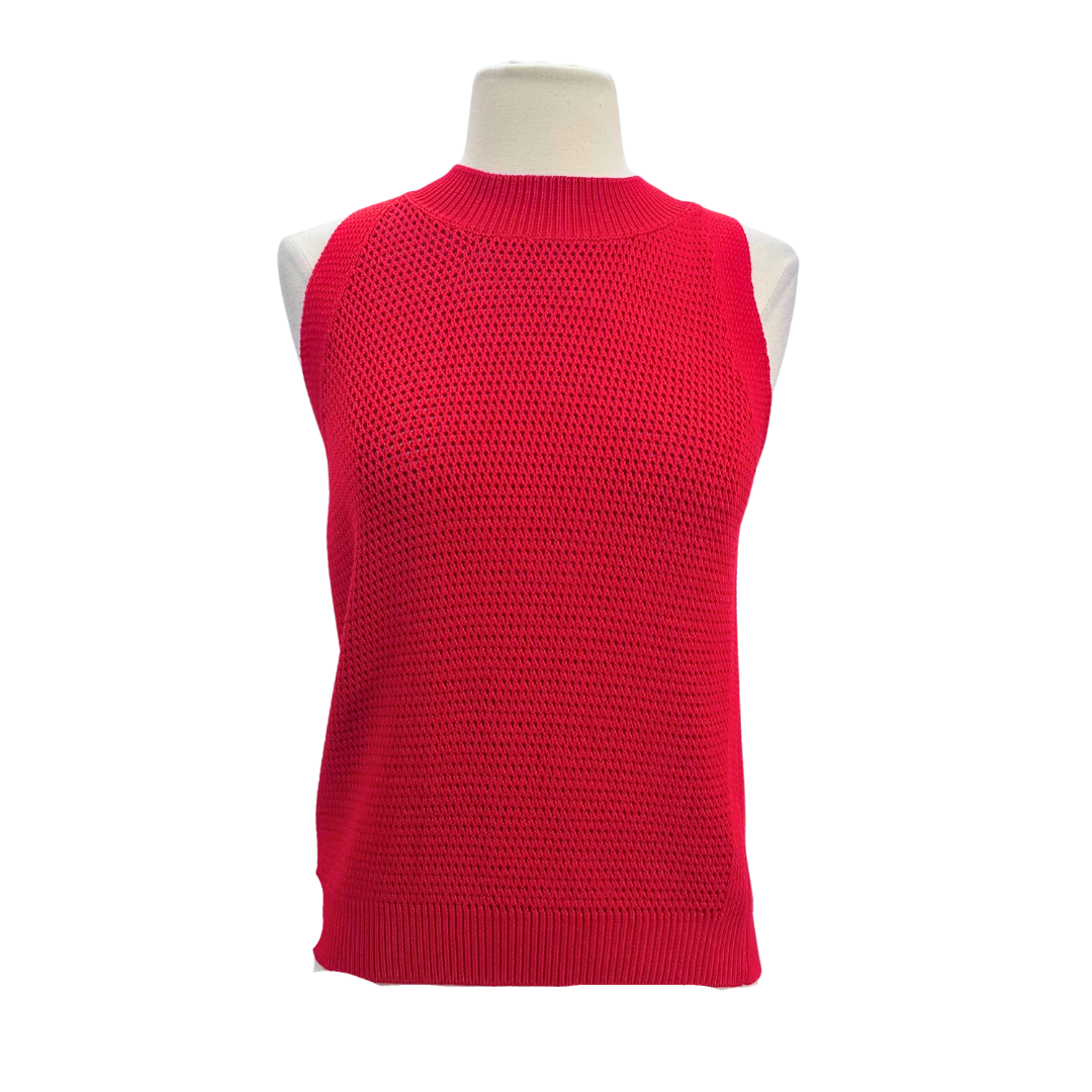 Commense Red Knit Top