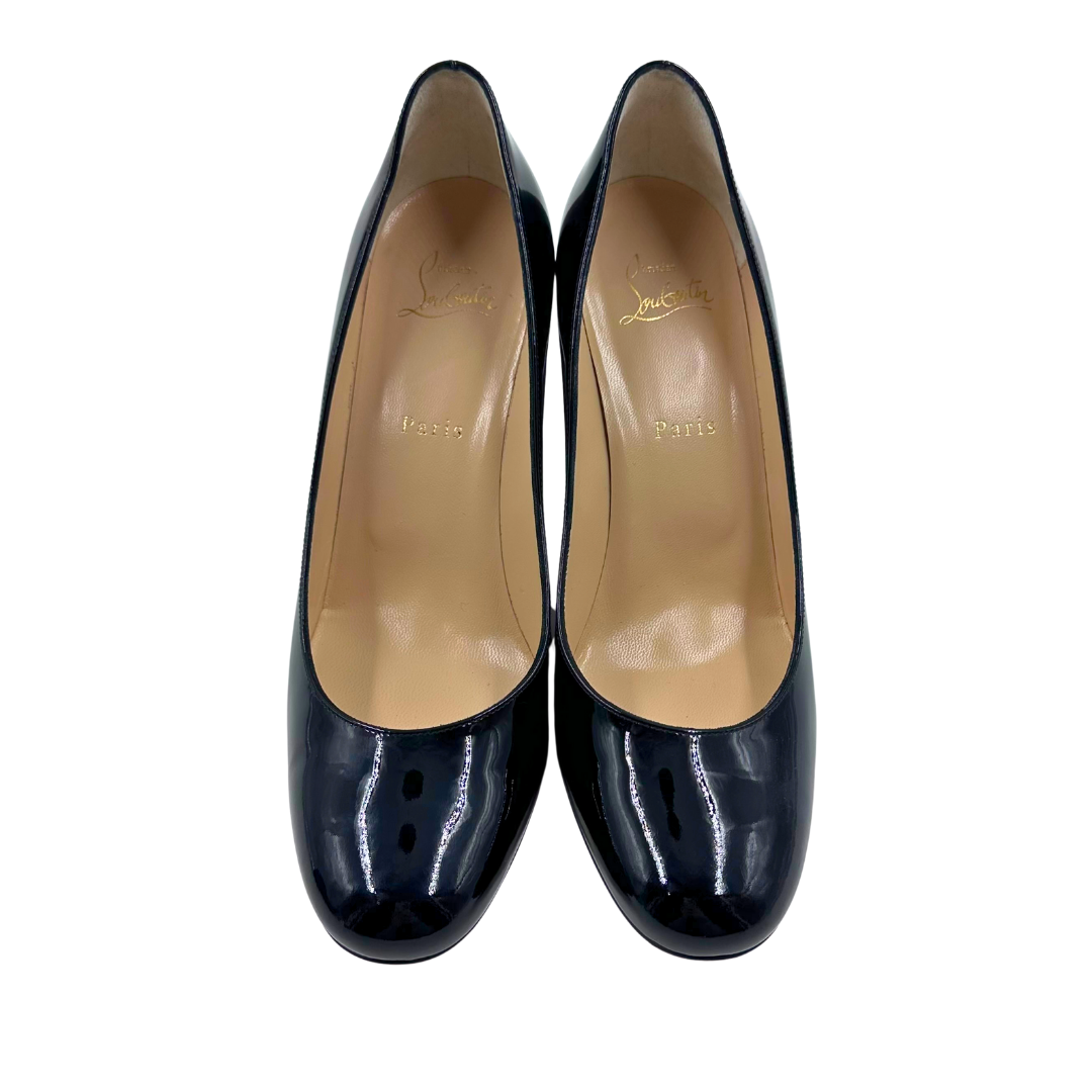 Louboutin 9 40 Black Patent Leather Pumps