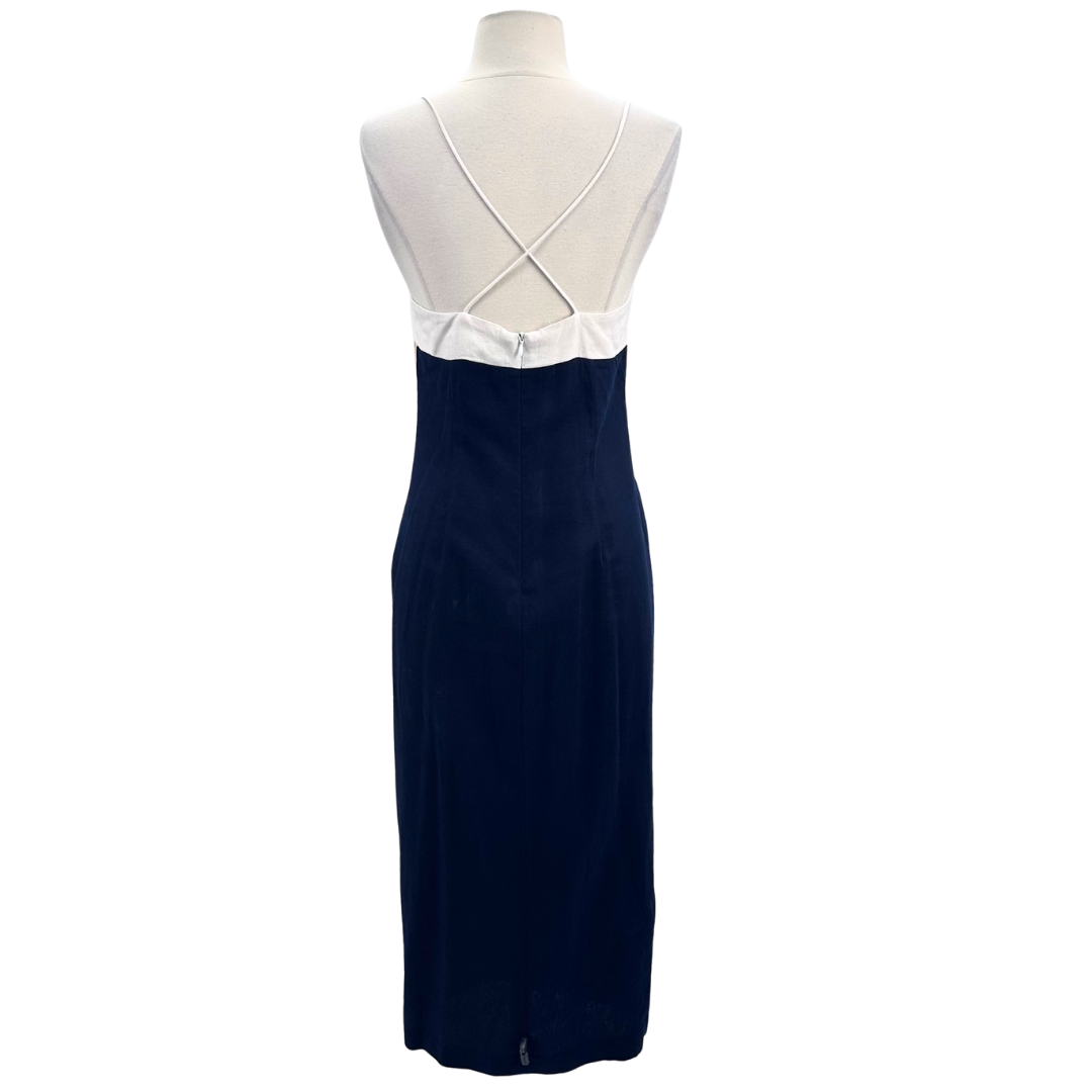 Zara Size S Navy Maxi Dress