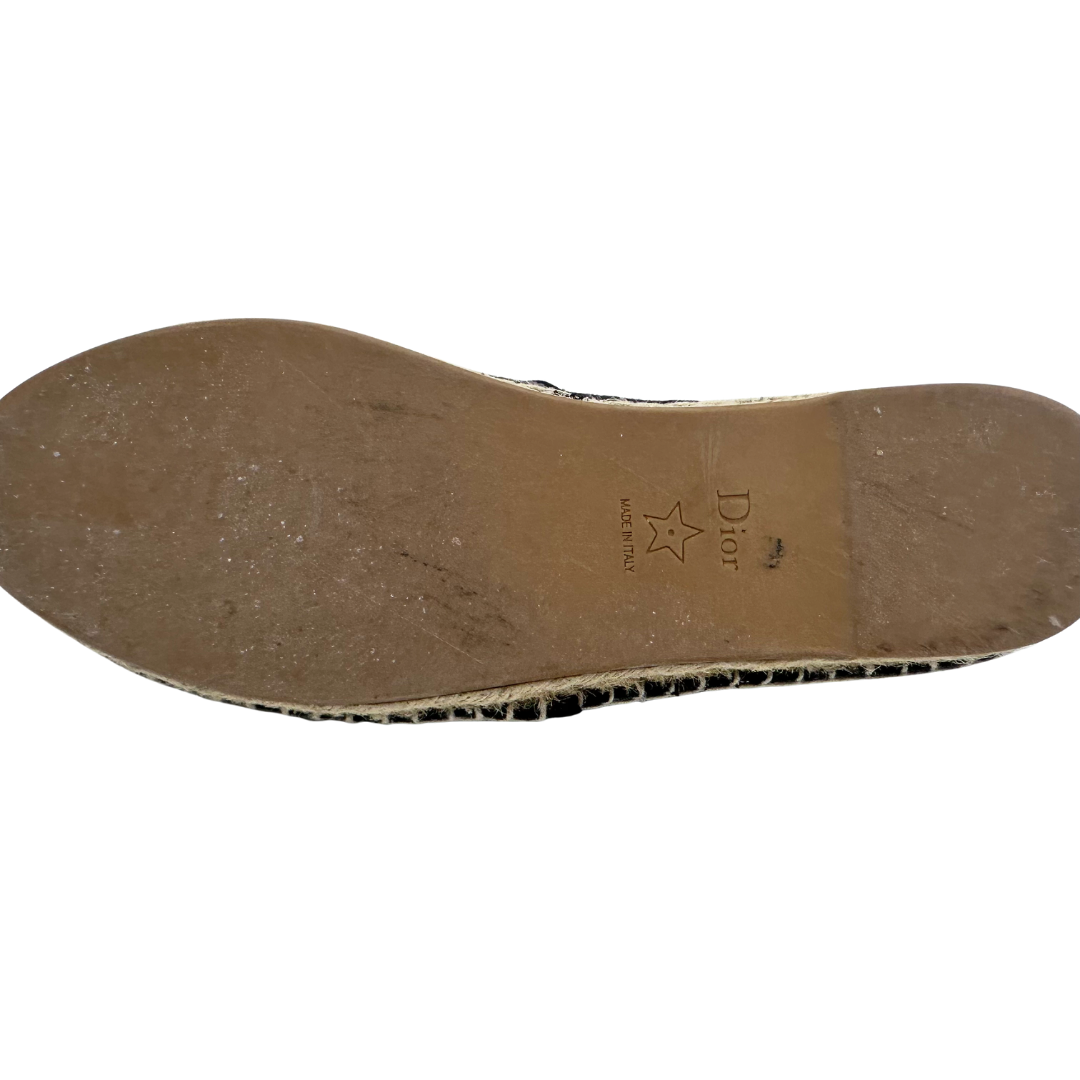 Dior 8 39 Granville Mizza Lurex Logo  Espadrille