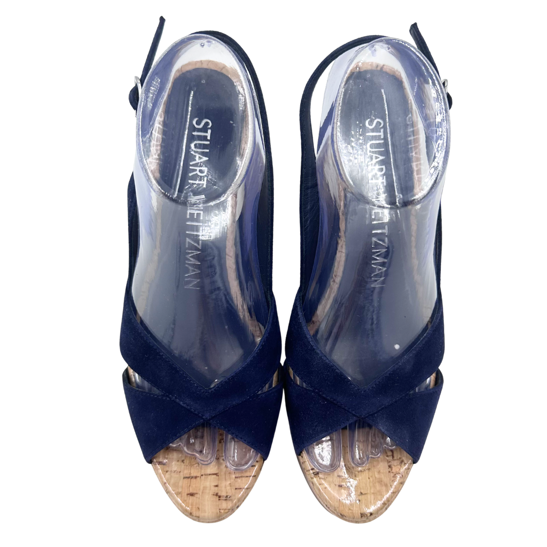 Stuart Weitzman Navy Sandals