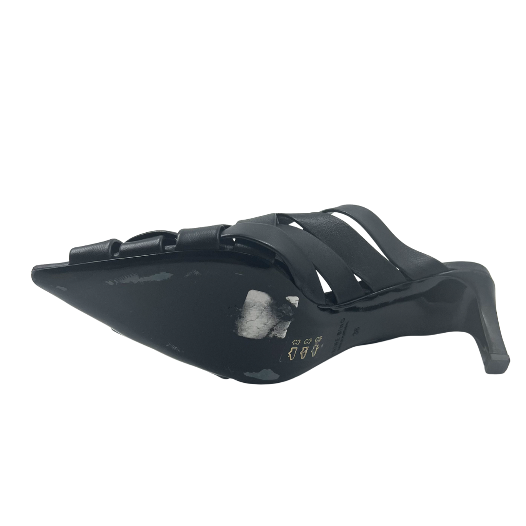 Anine Bing 38 Black Eve Mules