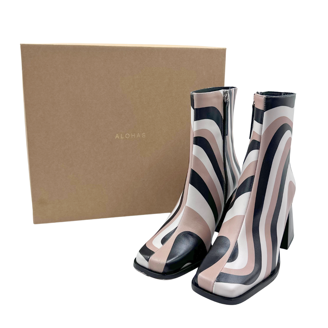 Alohas 7 37 Multi Leather Booties