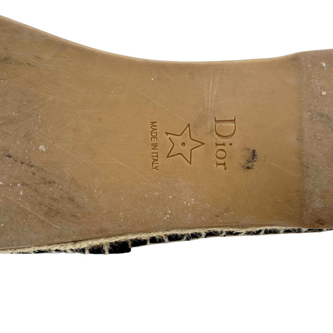 Dior 8 39 Granville Mizza Lurex Logo  Espadrille