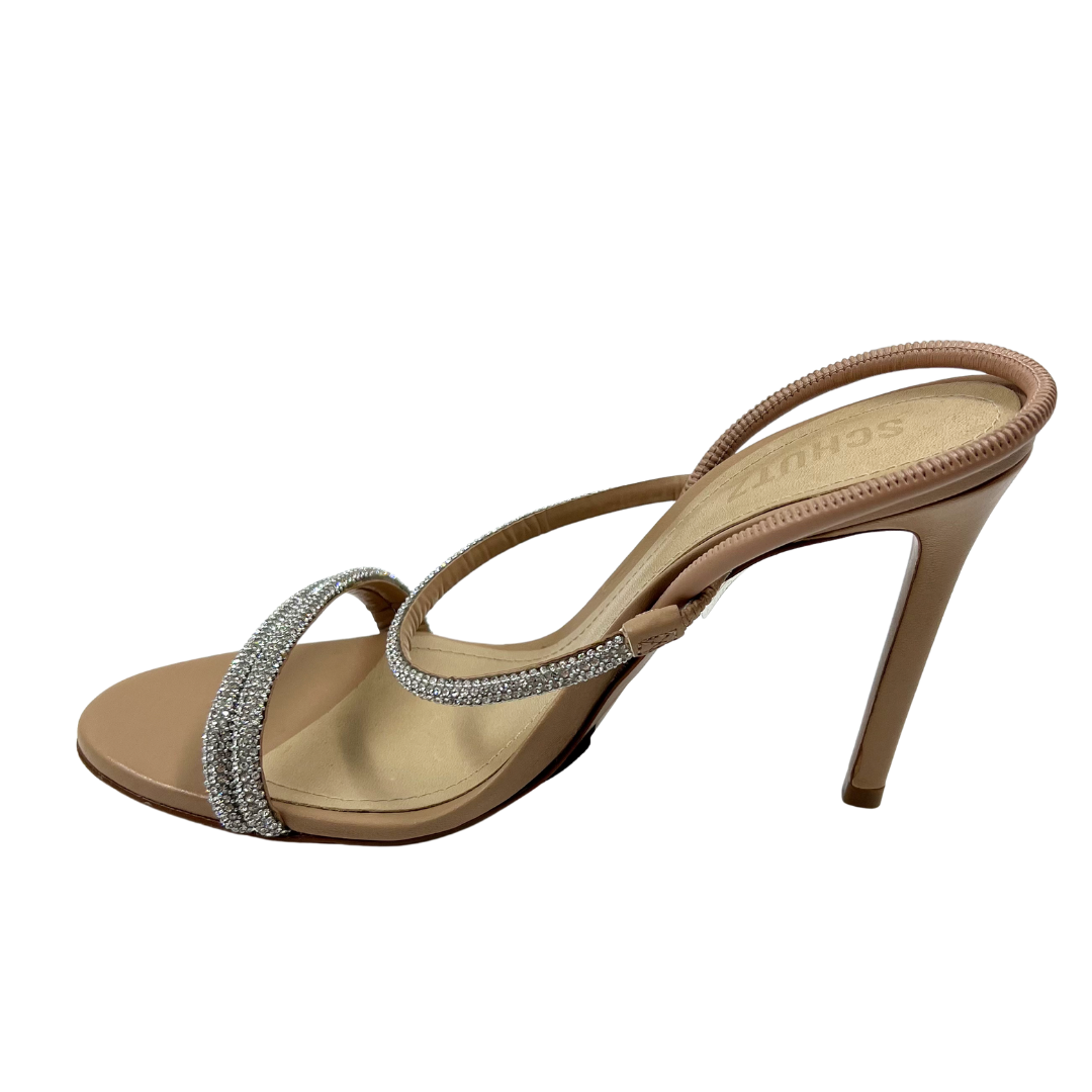 Schutz 7 Nude Leather Heels