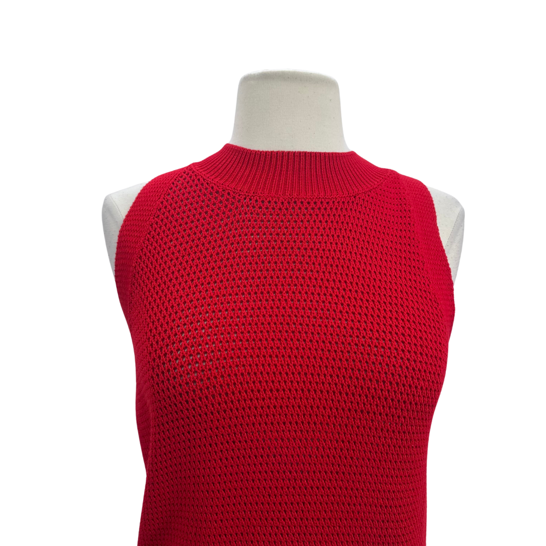 Commense Red Knit Top