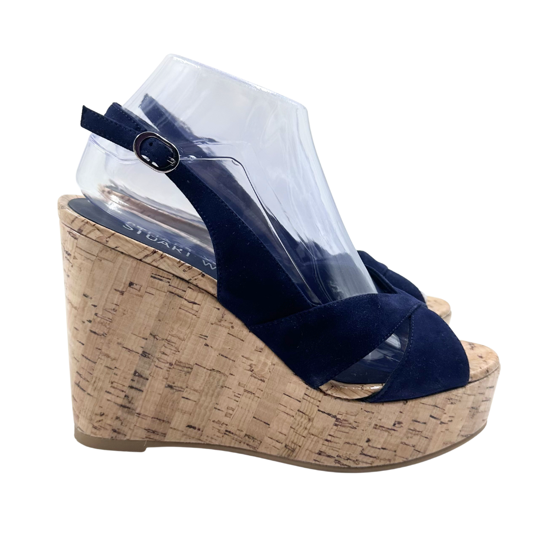 Stuart Weitzman Navy Sandals