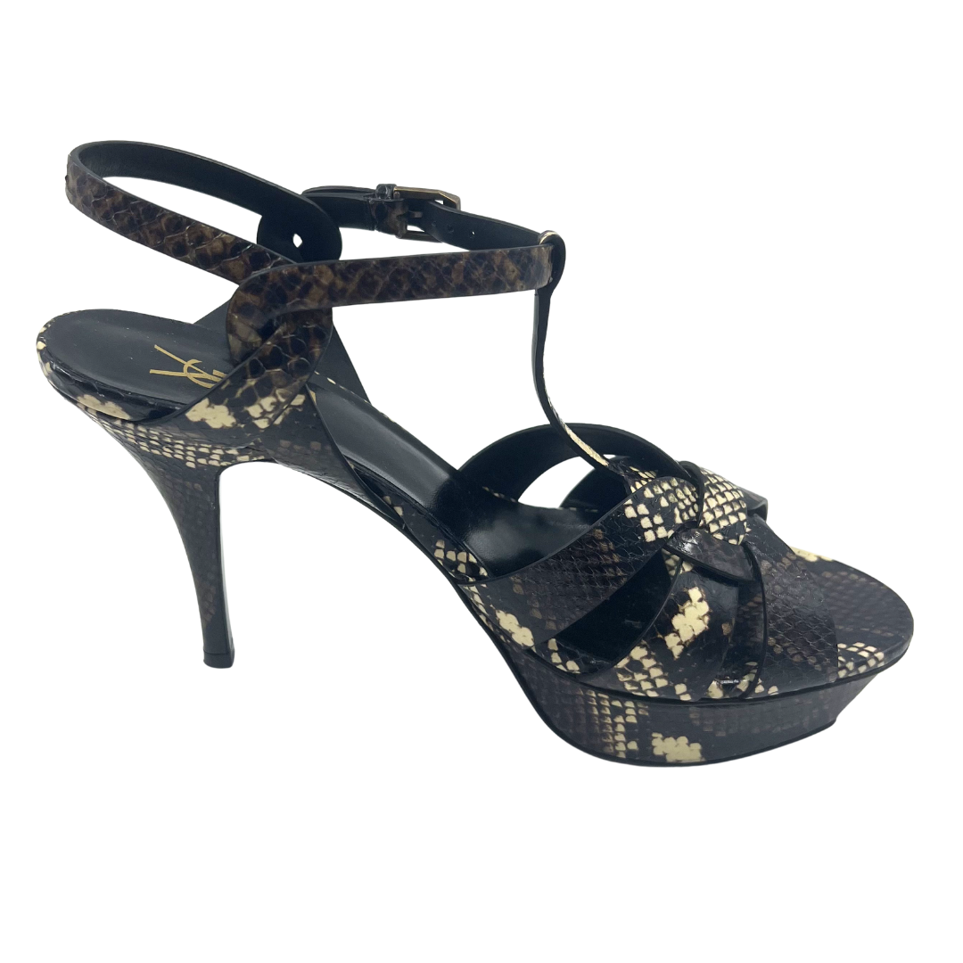 YSL 40 black/brown/cream Heels