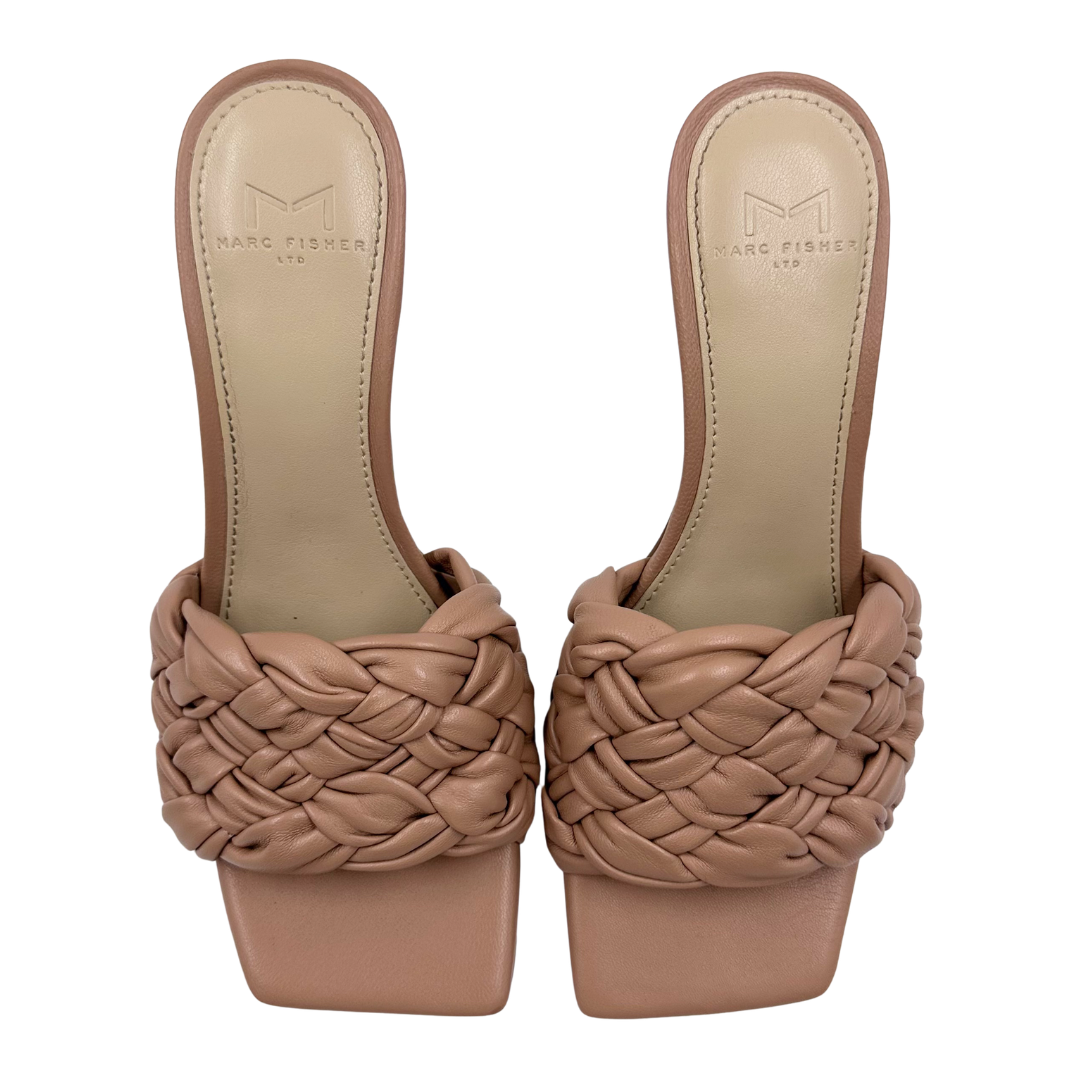 Marc Fisher 6.5 Light Beige Leather Sandals