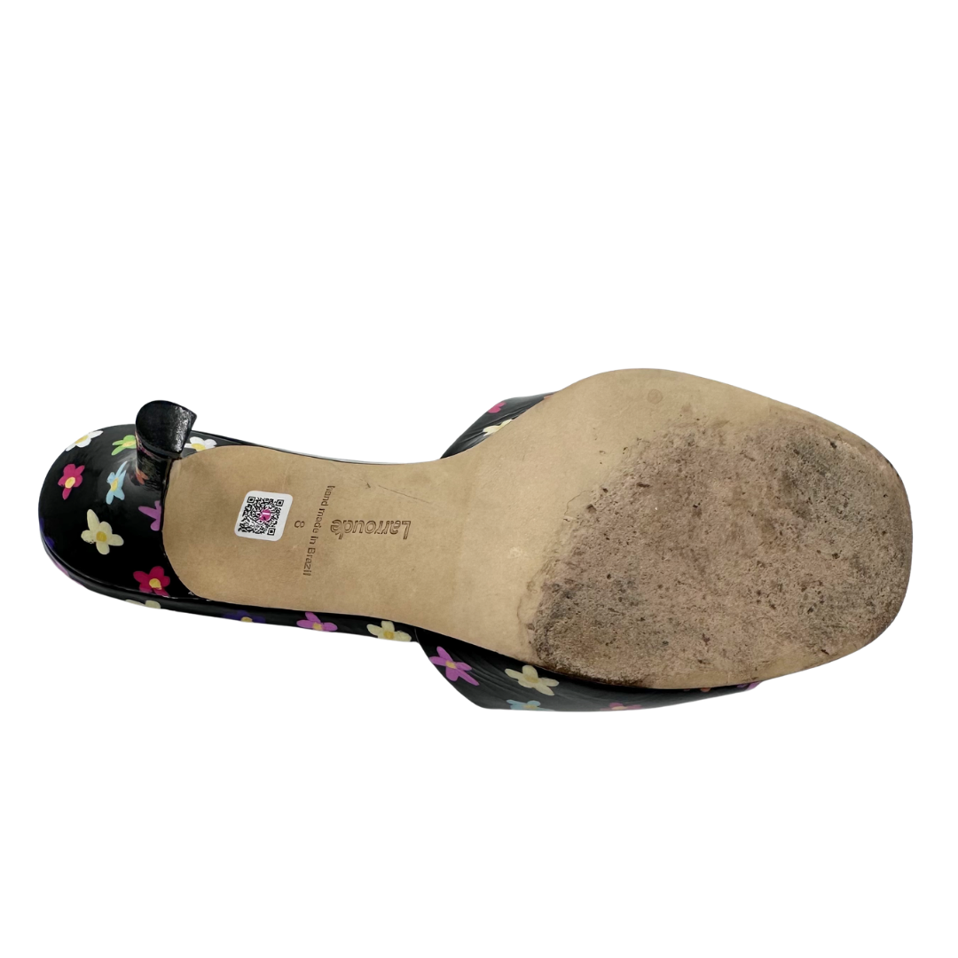 Larroude 8 Black Collette Sandals
