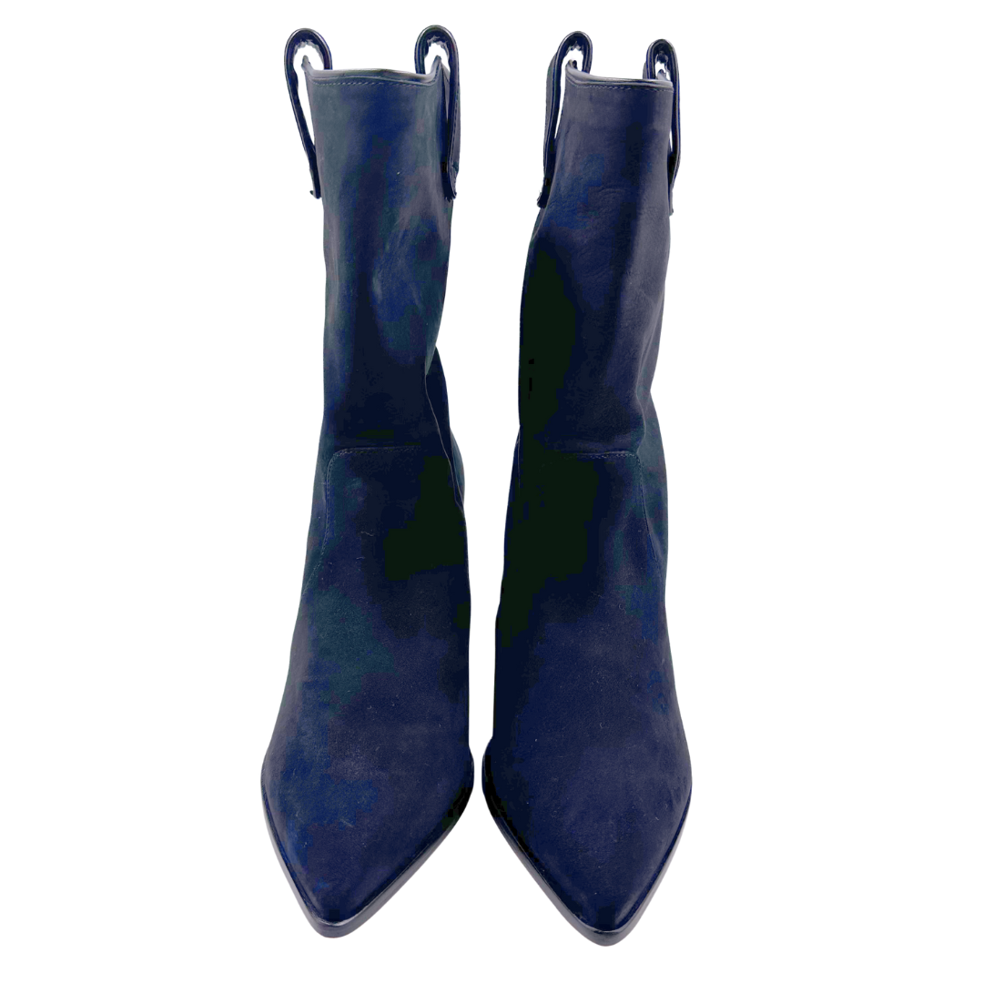 Schutz 8.5 Black Faux Leather Booties