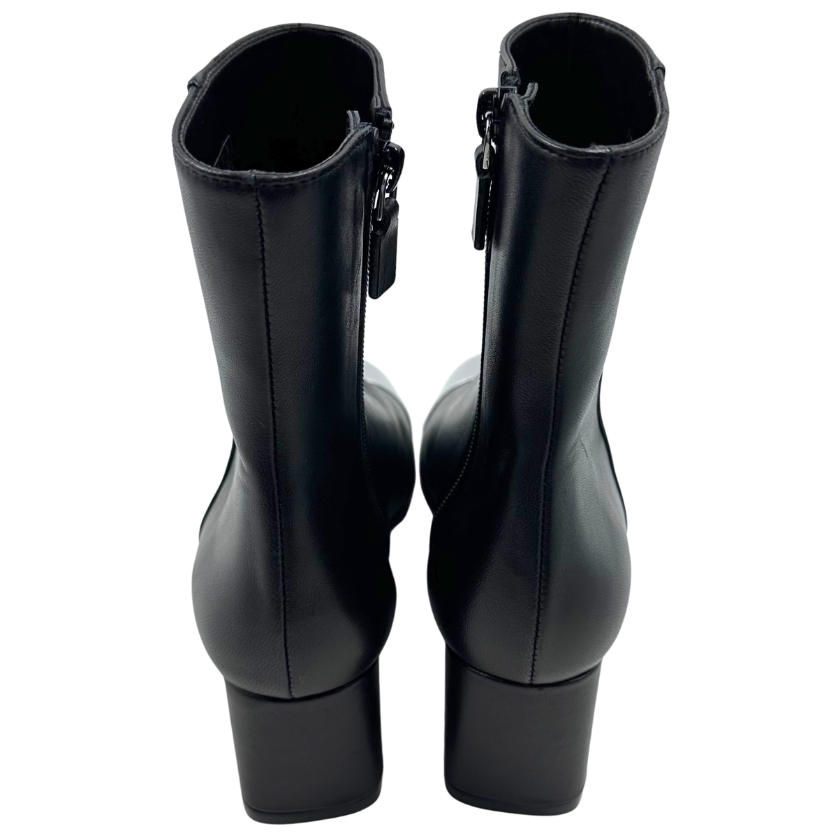 Stuart Weitzman 8.5 Black/Silver Leather Booties