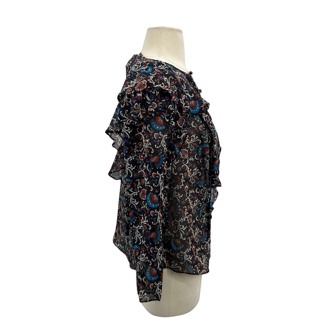 Veronica Beard Black Blouse