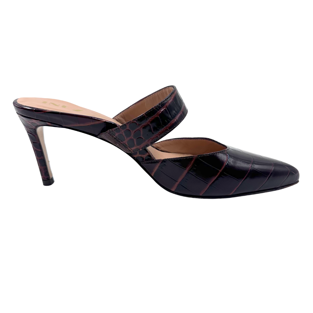 INEZ 8.5 Brown Leather Heels