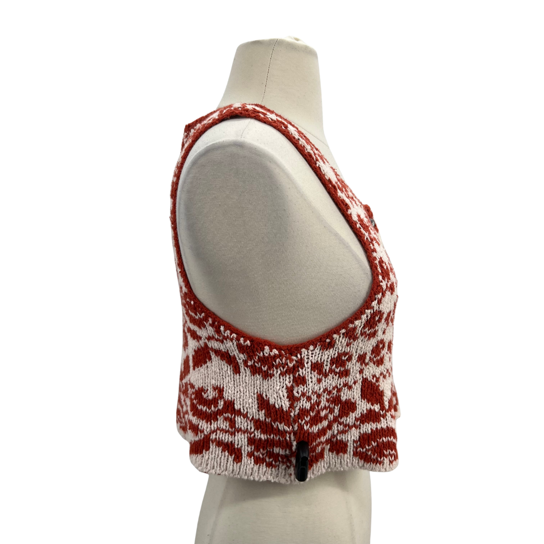 Free People Red/White Vest