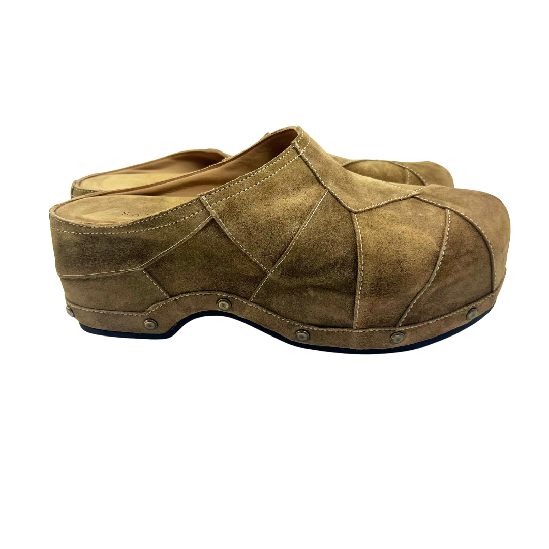 Sartore 40 Tan Suede Mules