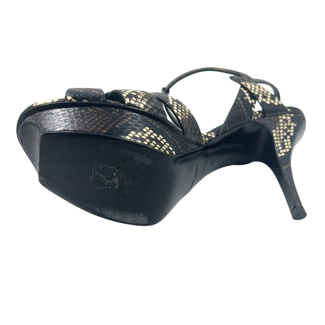 YSL 40 black/brown/cream Heels