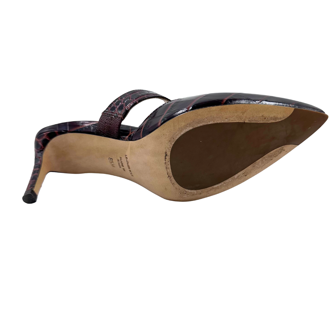 INEZ 8.5 Brown Leather Heels