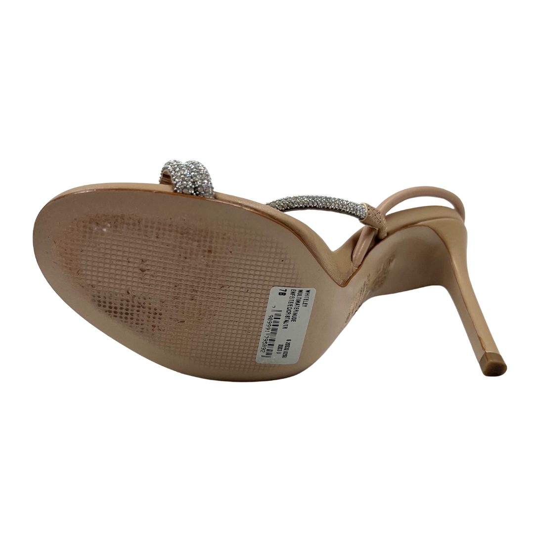 Schutz 7 Nude Leather Heels