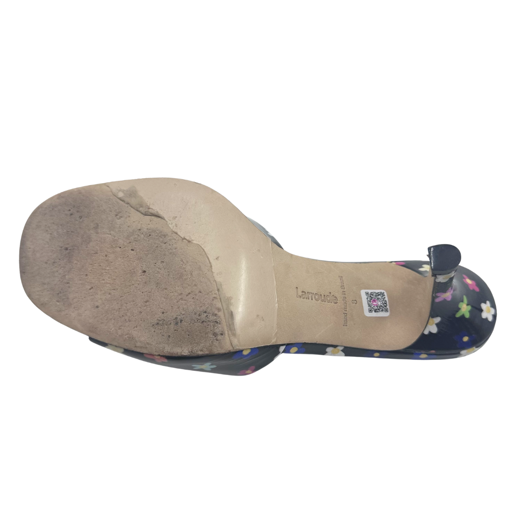Larroude 8 Black Collette Sandals