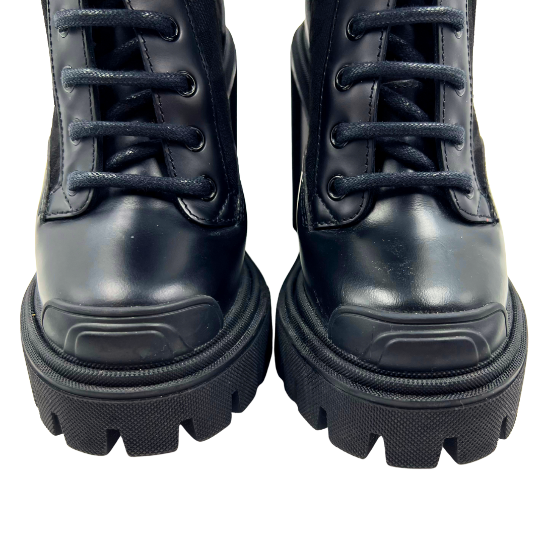 Dolce & Gabbana 5.5 35.5 Black Leather Boots