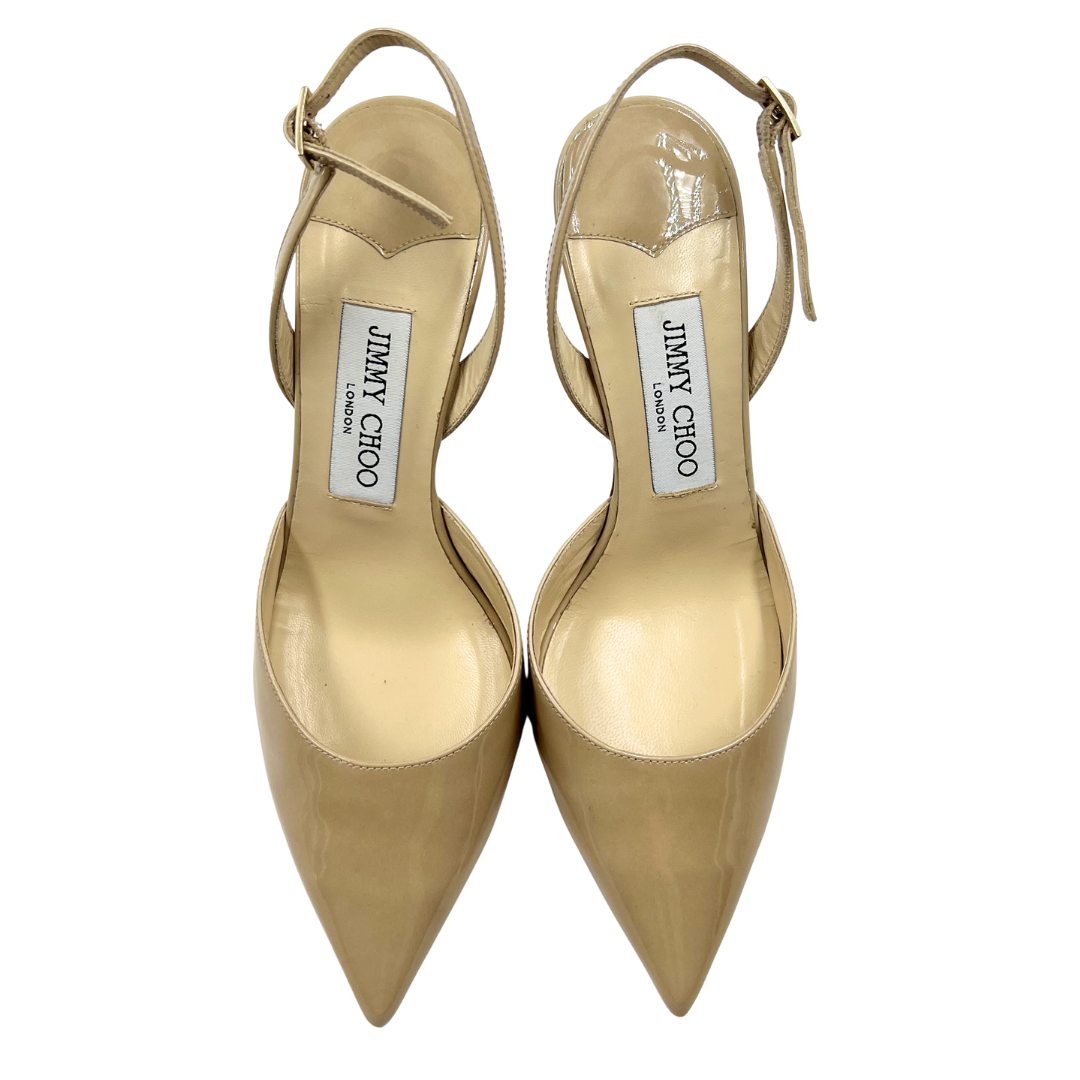 Jimmy Choo 37 Nude Tilly Heels