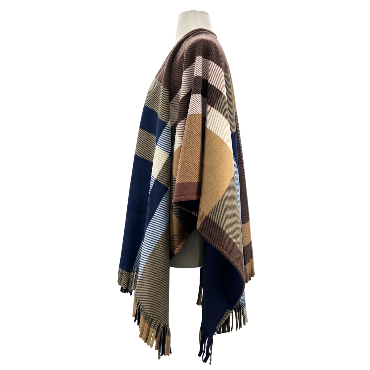 Rachel Roy Navy/Brown Poncho