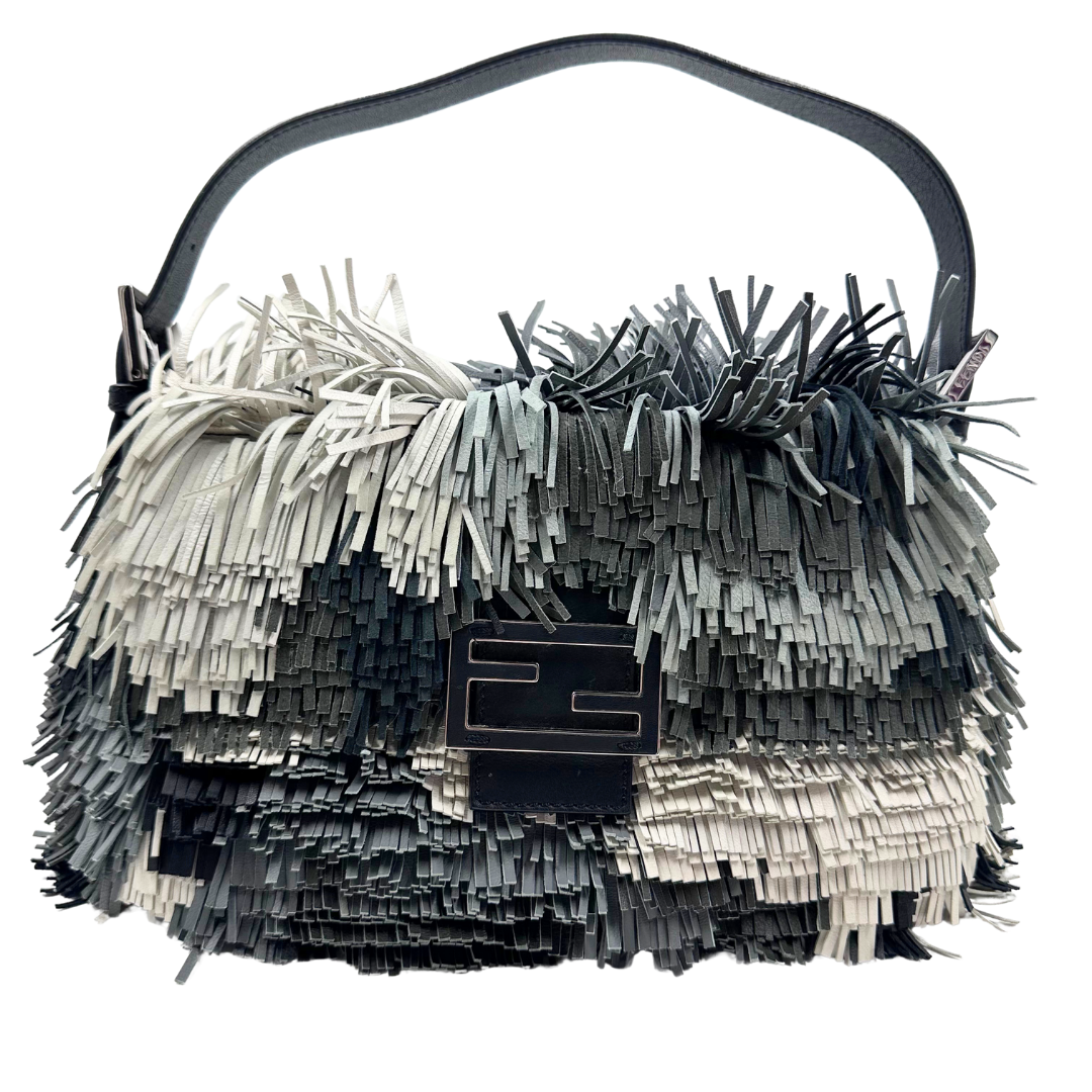Fendi The Fringed Leather Baguette