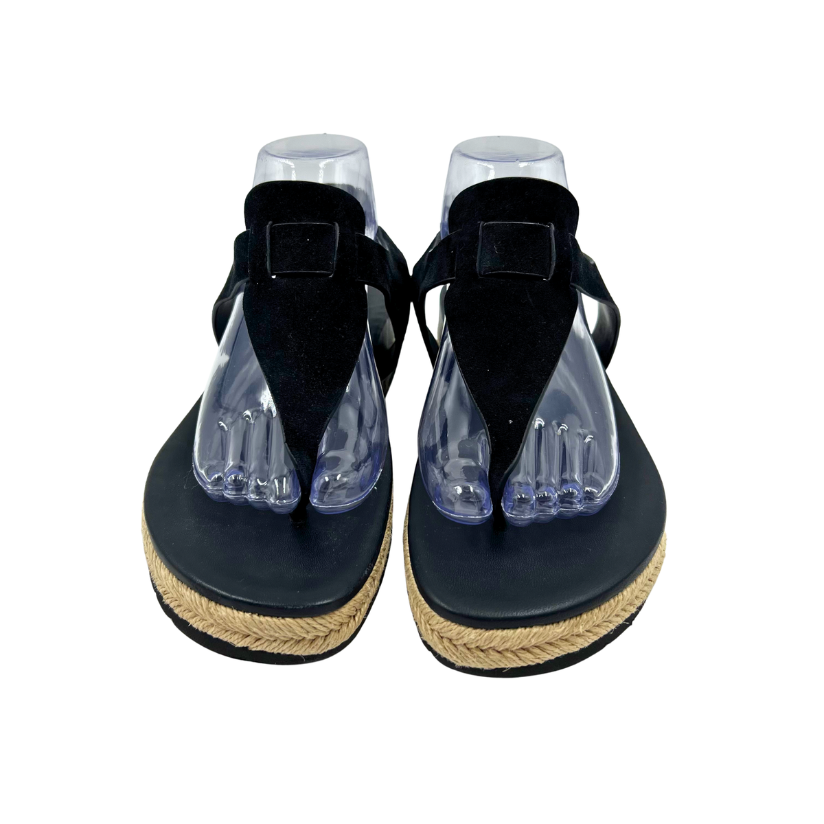 Vince 9 Black Leather Sandals