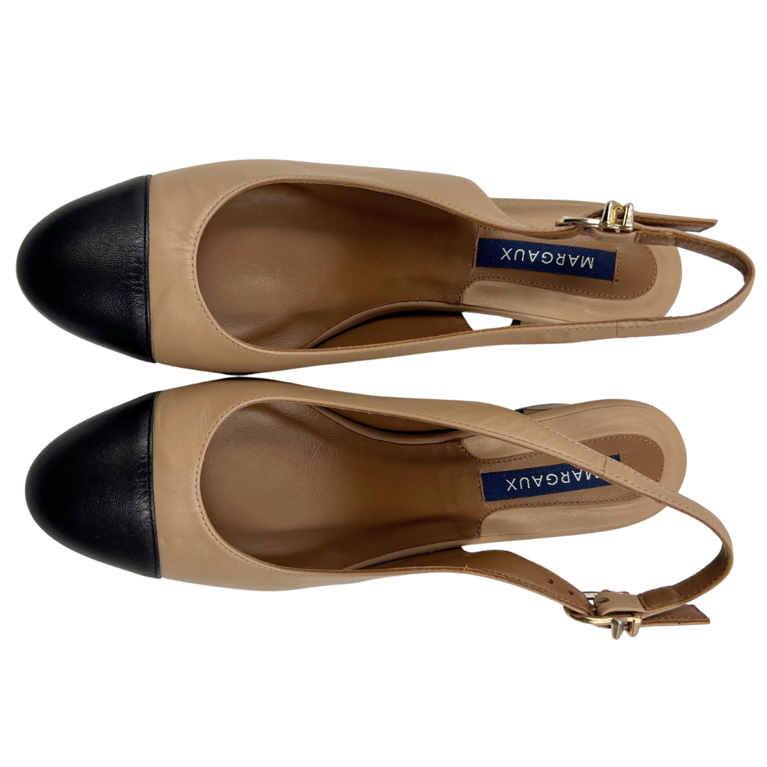 MARGAUX 6 36 Black/Natural Leather Heels