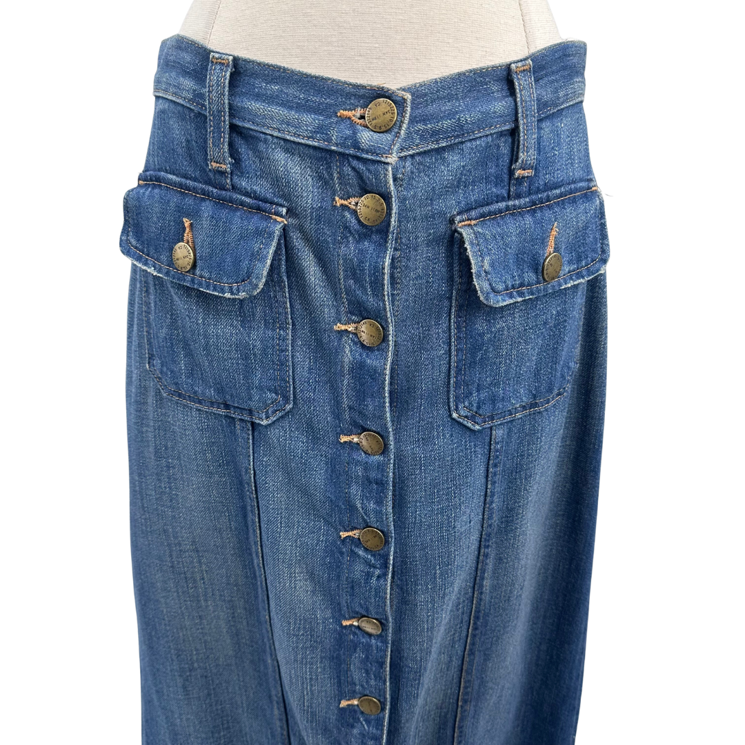 Current Elliott Blue Denim Skirt