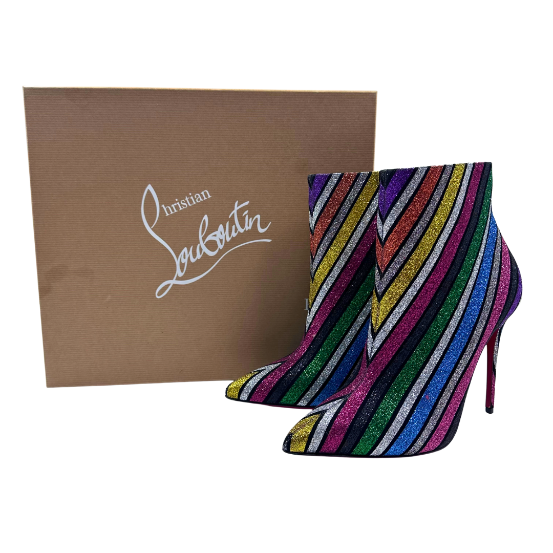 Louboutin 7 37 Multi-Color So Kate Booties