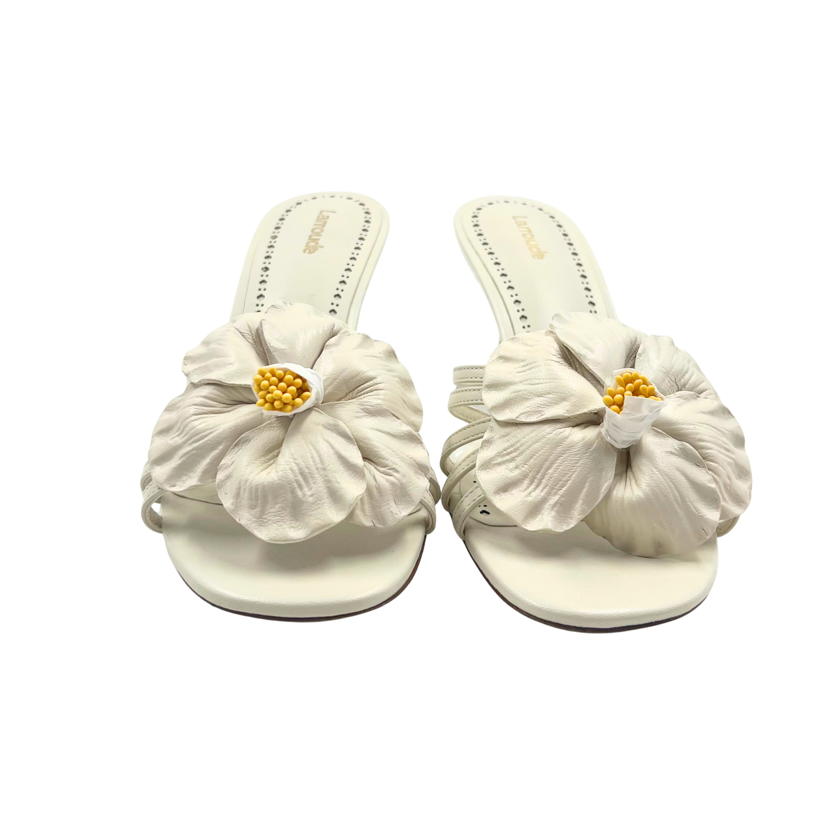 Larroude 9.5 Cream Heels