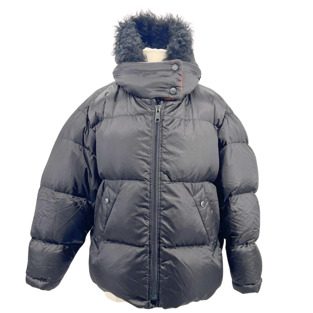 Yves Salomon Size 34 Black/Orange Jacket