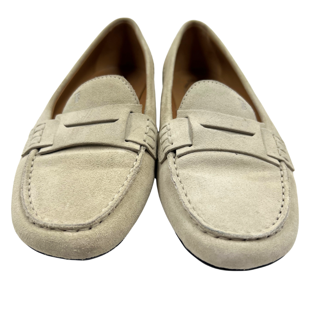 Tods 8 Cream Loafers