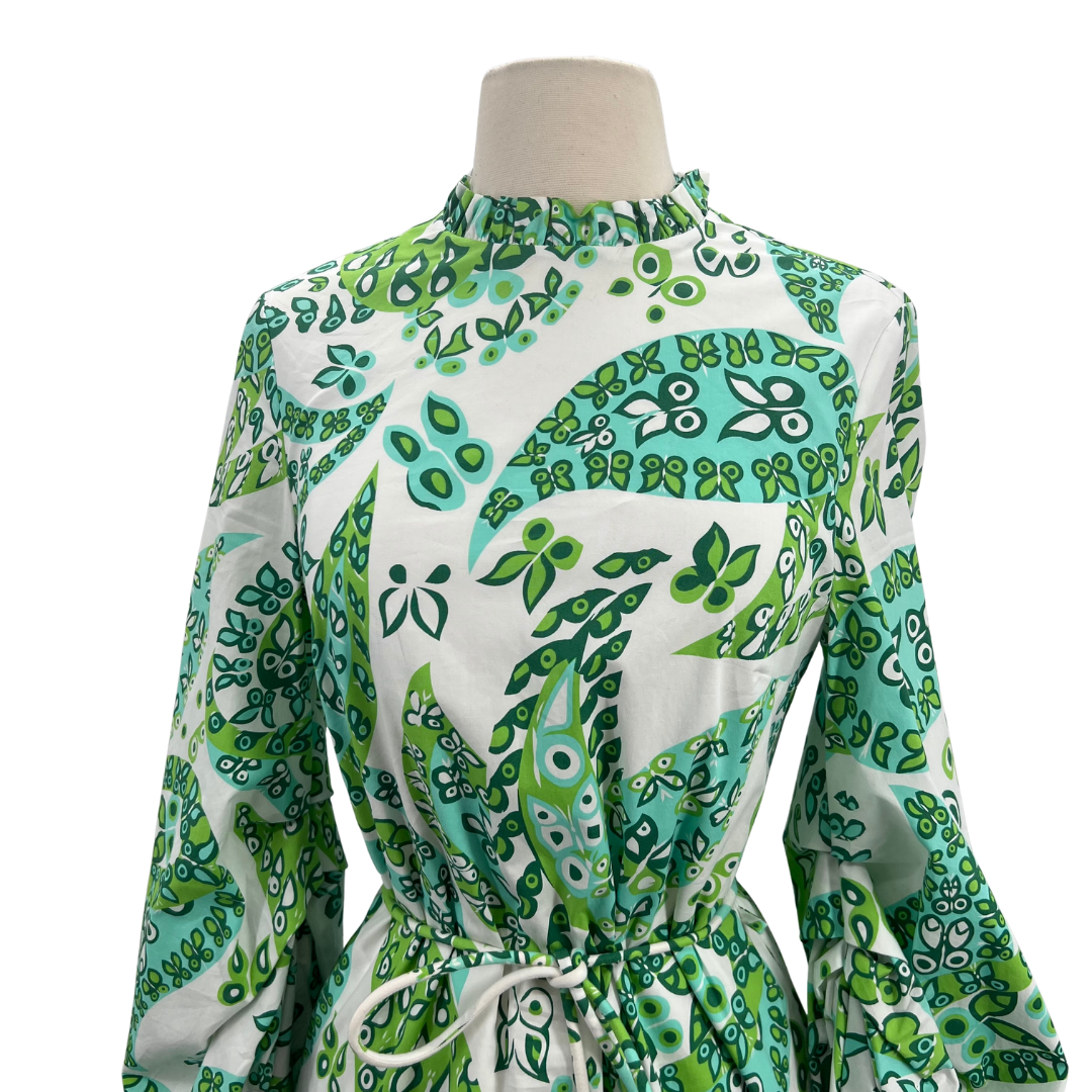 Staud White/Green Dress