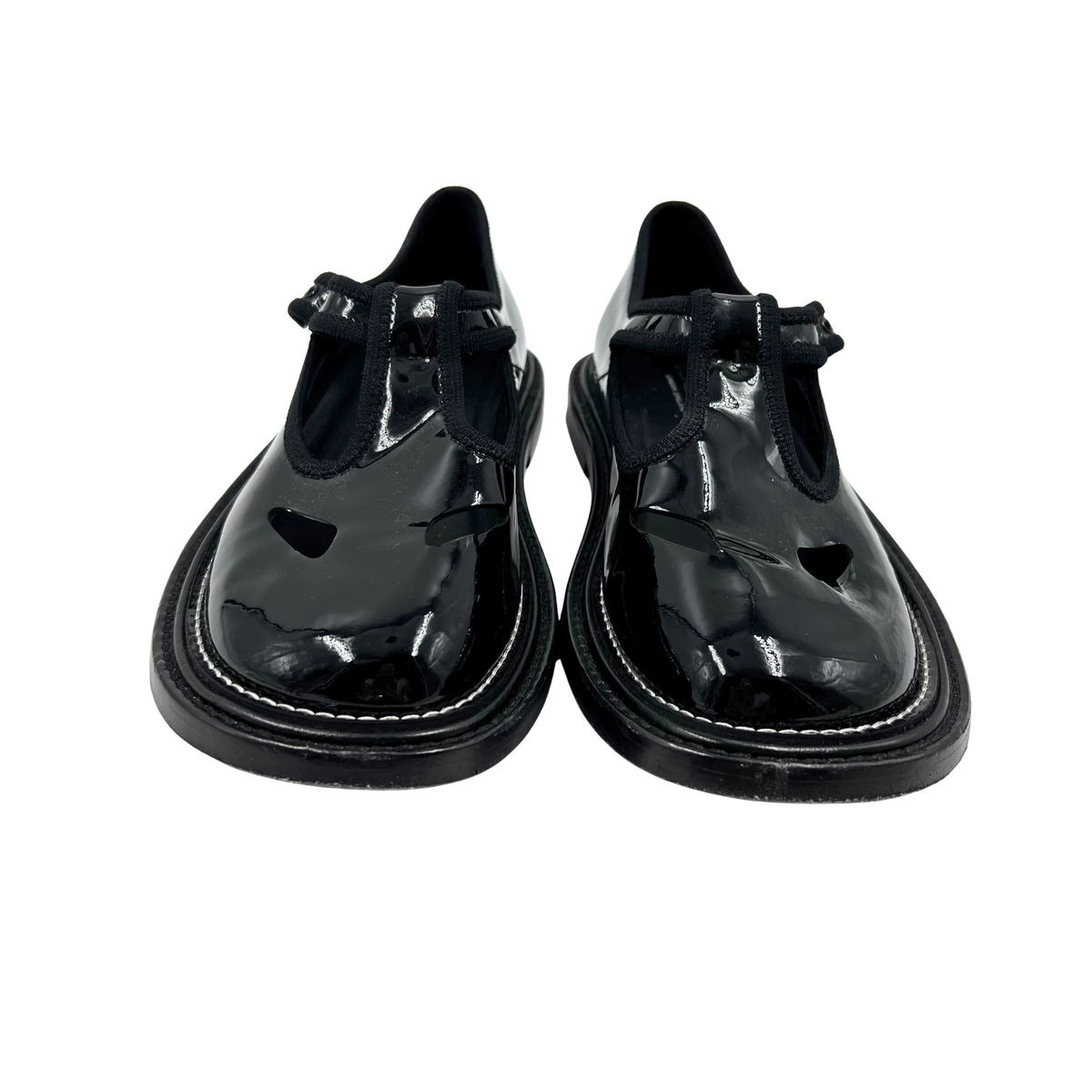 Burberry 7.5 38.5 Black Patent Leather Loafers