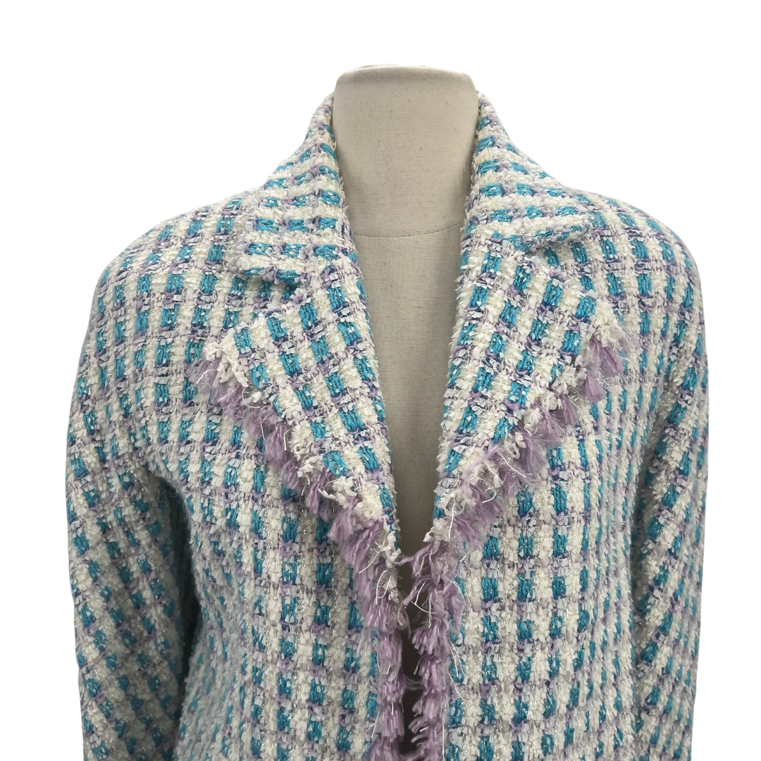Chanel white/lavender/blue/silver Jacket